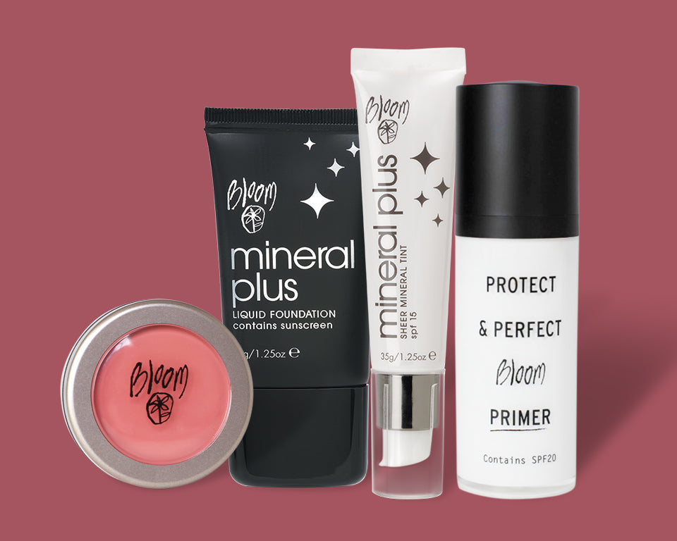 foundation, blush, bronzer